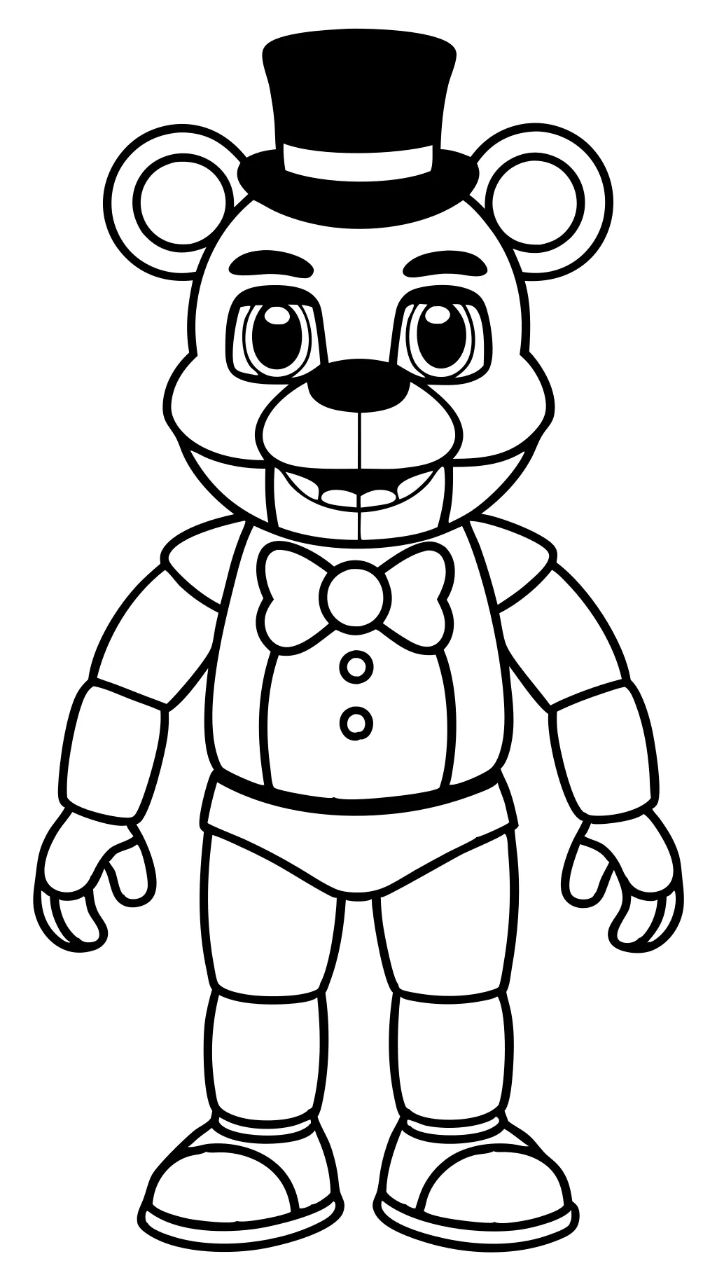 toy freddy coloring page